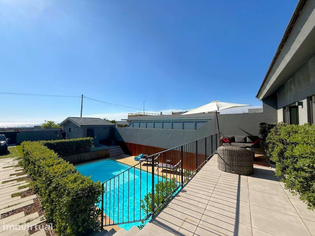 Moradia T2 com piscina e vista mar em Lavra - Grande imagem: 4/33
