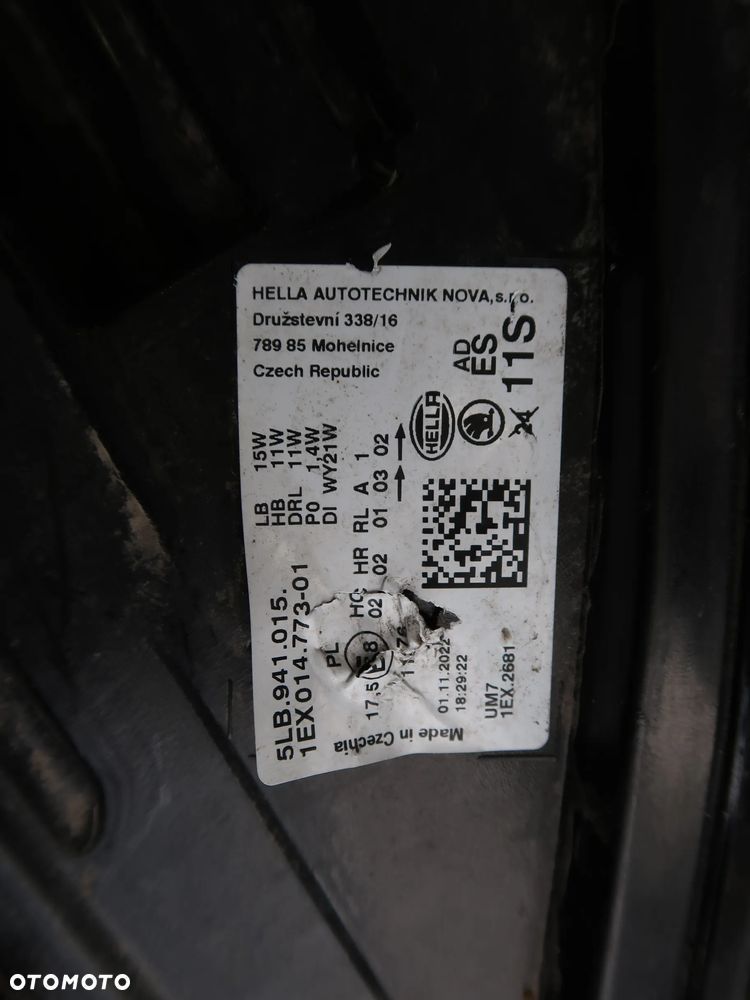 Lampa przednia Skoda 5LB 941 015 - 4