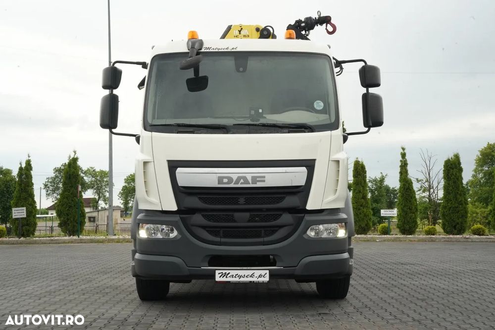 DAF LF 260 / 4X2 / LIVRARE - 7.30 + HDS HYVA HC 153 / RADIOCOMANDĂ / ROTATOR / AUTOMATĂ / EURO 6 - 16
