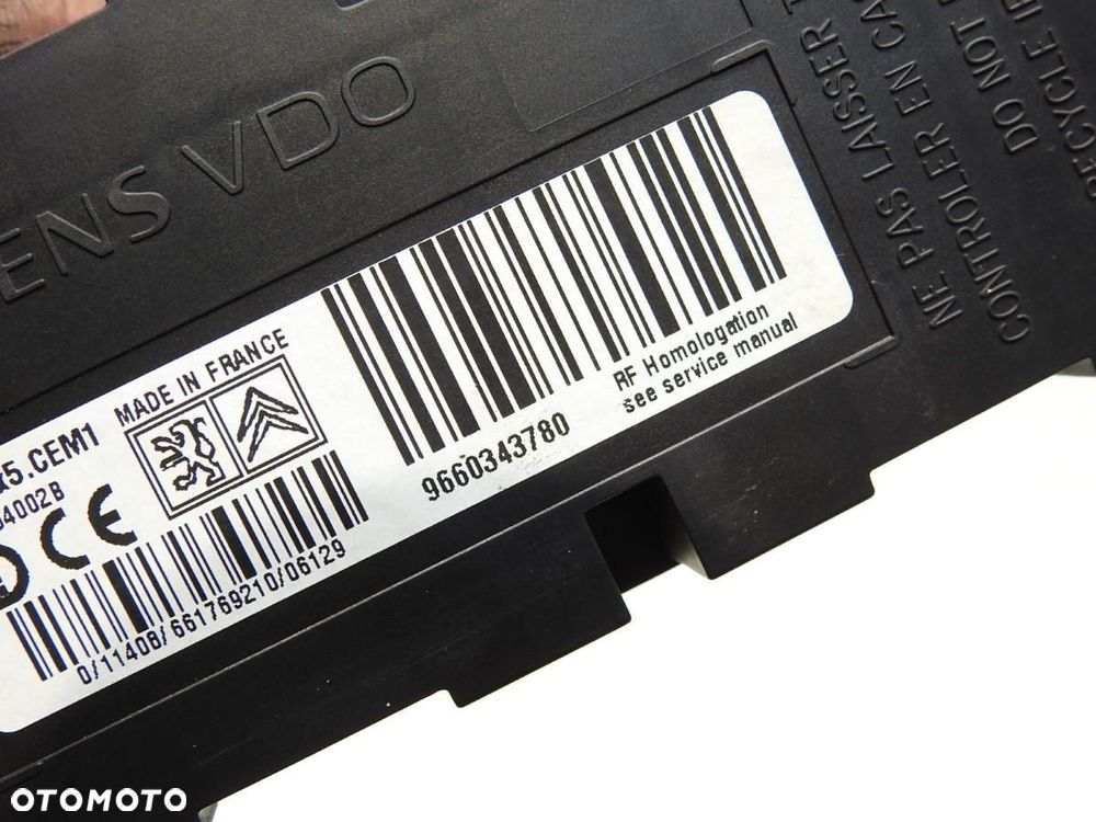MODUŁ STEROWNIK ECU PEUGEOT 607 LIFT 9660343780 - 5