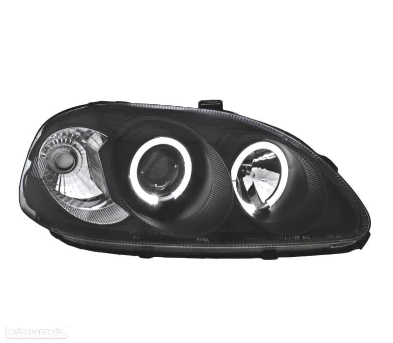FARÓIS ANGEL EYES HONDA CIVIC 96-98 FUNDO PRETO - 2
