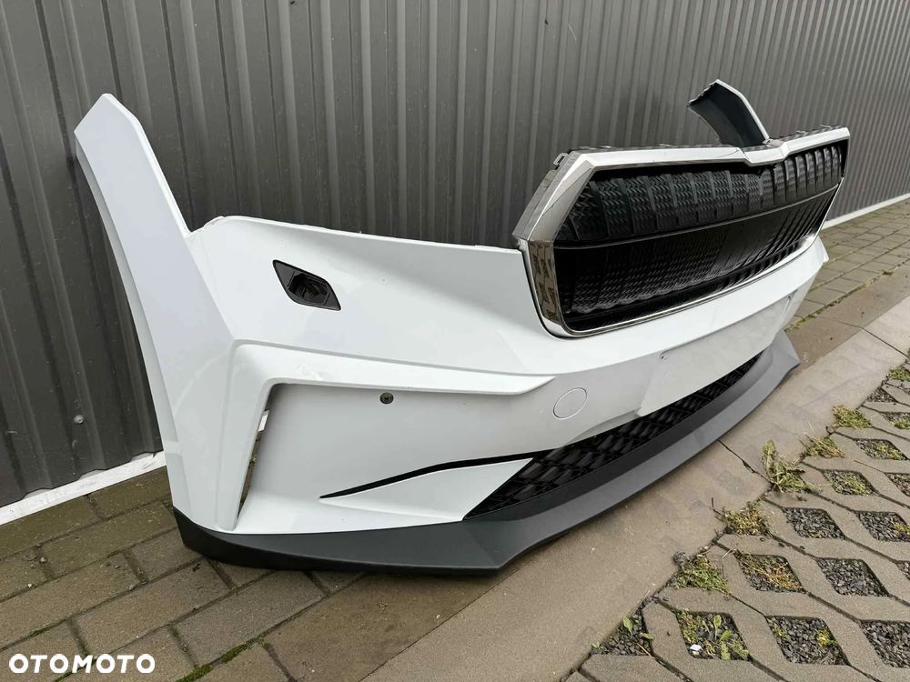Skoda Enyaq Zderzak Przód przedni komplet Grill spryski 4xPDC LS9R 2020-25r - 2