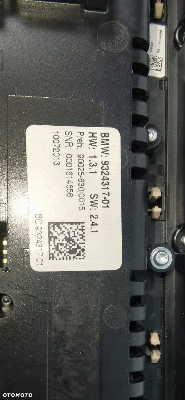 PANEL NAWIEWU KLIMATYZACJI BMW F10 F11 9324317 - 3