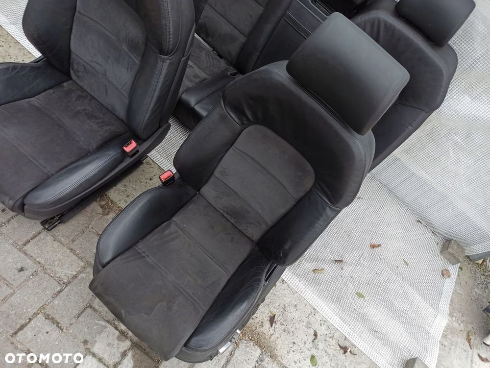 AUDI A8 S8 D3 FOTELE KOMPLET PÓŁSKÓRA ALCANTARA ELEKTRYCZNE GRZANE SPORTY - 6