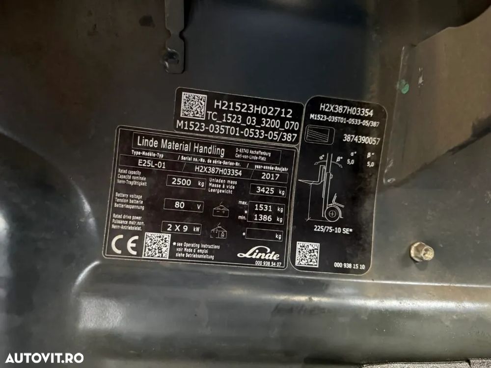 Linde E25L-01, CATARG TRIPLEX - 6