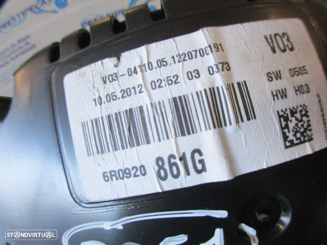 Quadrante 6R0920861G VW POLO 5 6R 2012 1.2TDI 75CV 5P CINZA KM/H DIGITAL - 4