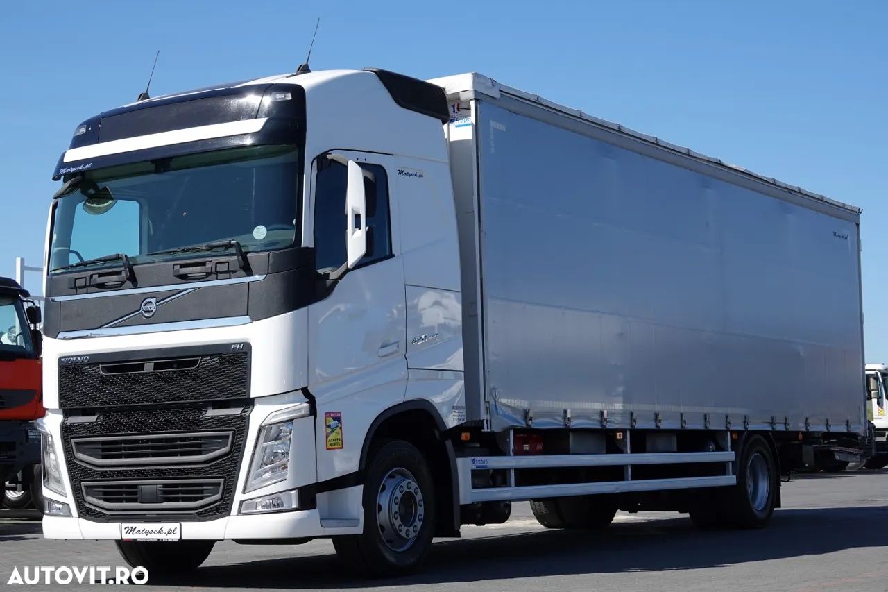 Volvo FH 420 / 4x2 / SOLÓWKA / CORTINA 9,10 M / I-PARK COOL / DHOLLANDIA ELEVATOR 2000KG / DUPA CONTRACTUL DE SERVICE - 1