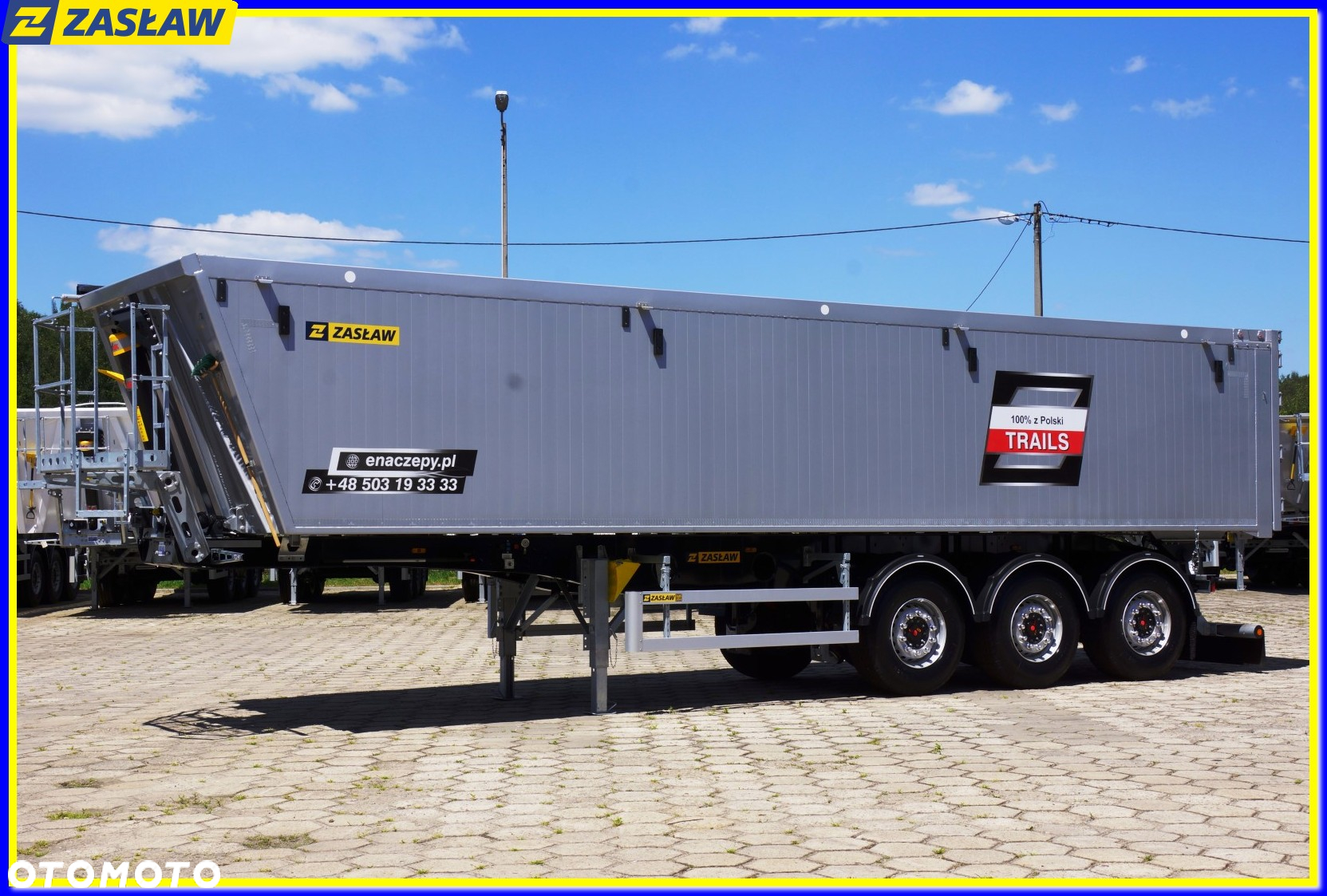 Zaslaw 45 m³ / 9,70 m naczepa wywrotka LIGHT KL-DRZWI!! - 2