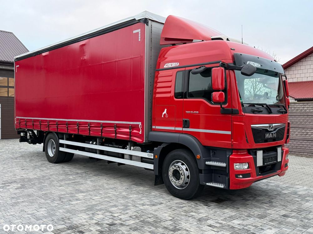 MAN TGM 15.250 / FIRANKA / 2018R / KLIMA POSTOJOWA /SPROWADZONY / 20 PALET / E6  / WINDA / - 14