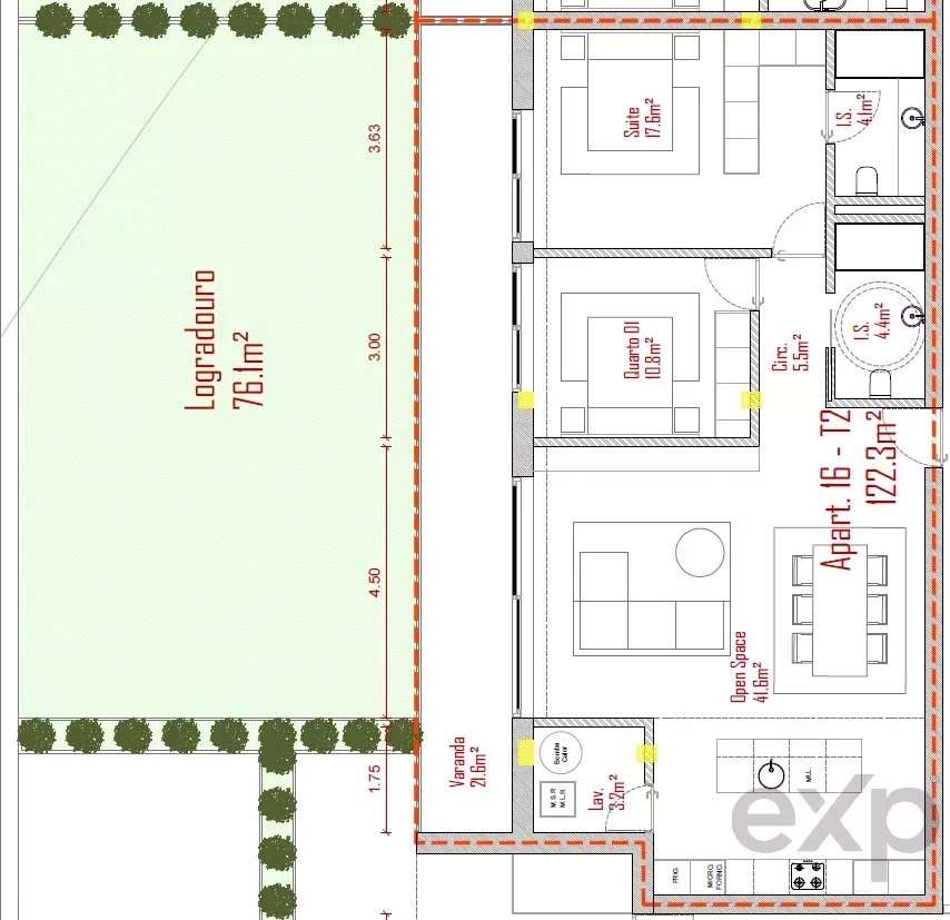 Apartamento T2 com Jardim e Piscina - Grande imagem: 3/10