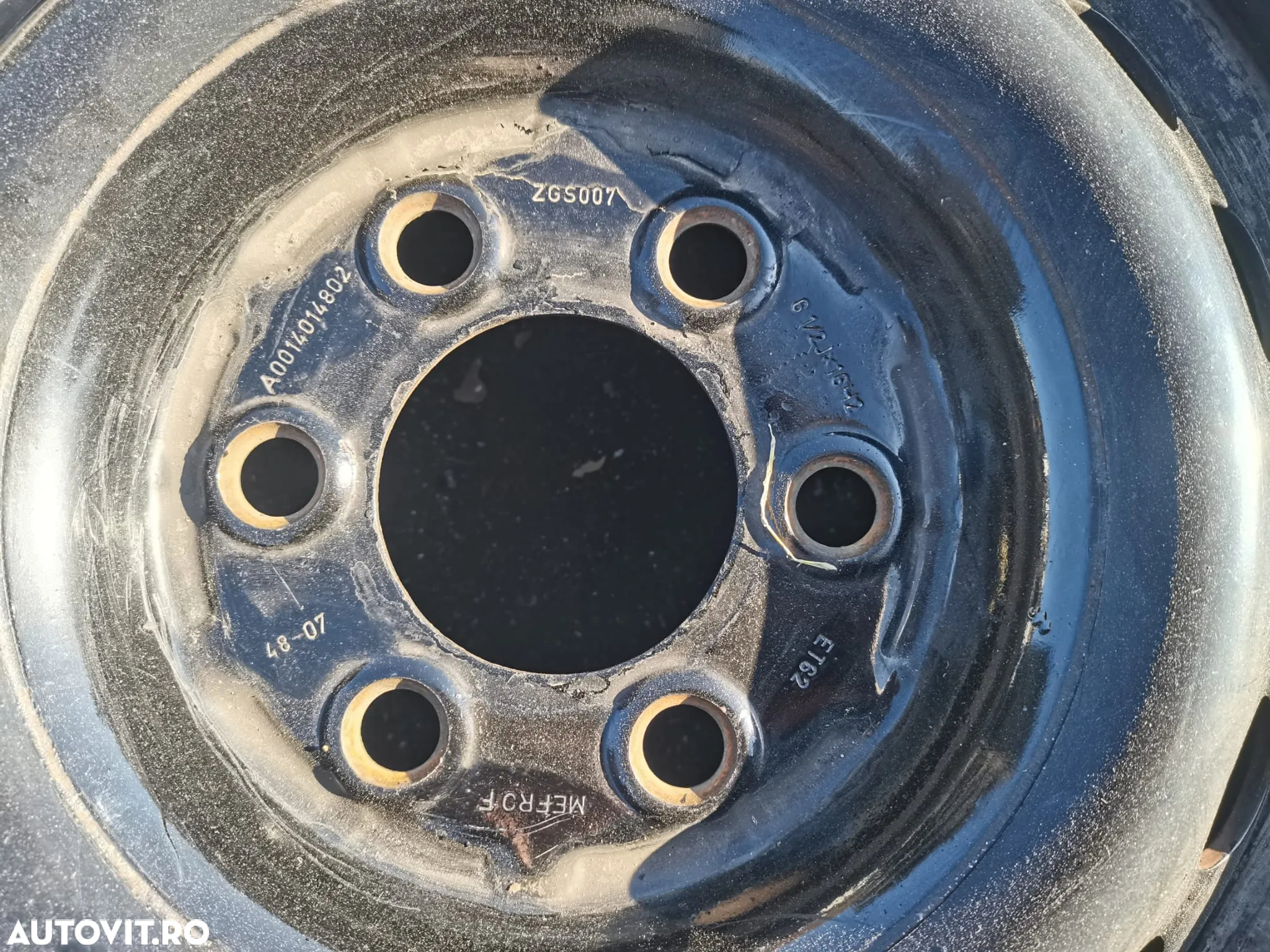 4 Jante+Cauciucuri 235/65 R16 C  Mercedes-Benz Sprinter A0014014802 ET62 6 1/2Jx1642 48-07 - 4