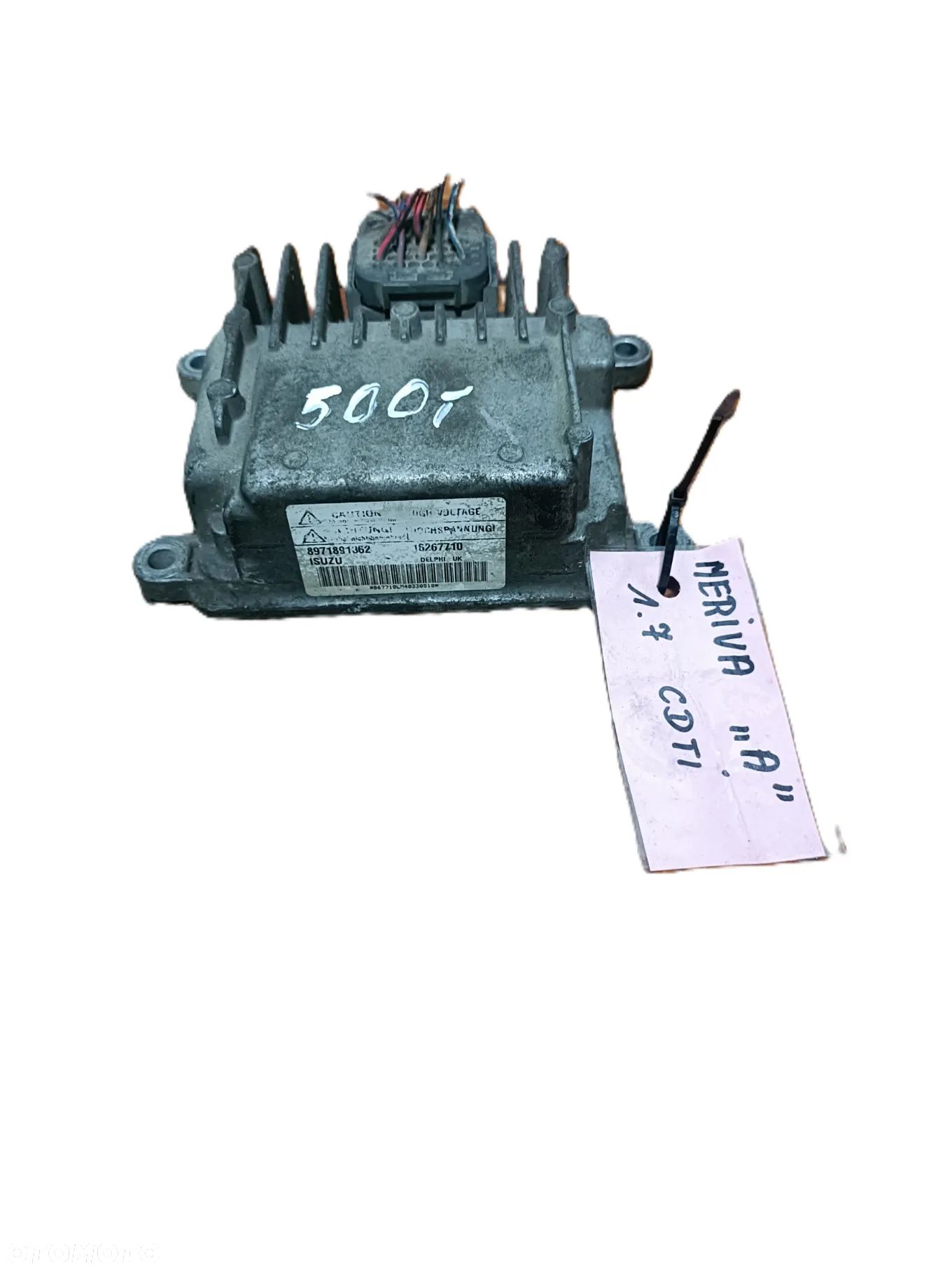 OPEL MERIVA A 02-10 1,7 CDTI ISUZU MODUŁ STEROWNIK POMPY WTRYSKOWEJ DELPHI 8971891362 * - 1
