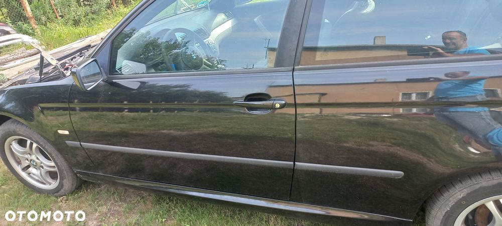 BMW E46 COMPACT drzwi  lewe prawe  demontaz Black Sapphire schwarz  poznan - 1