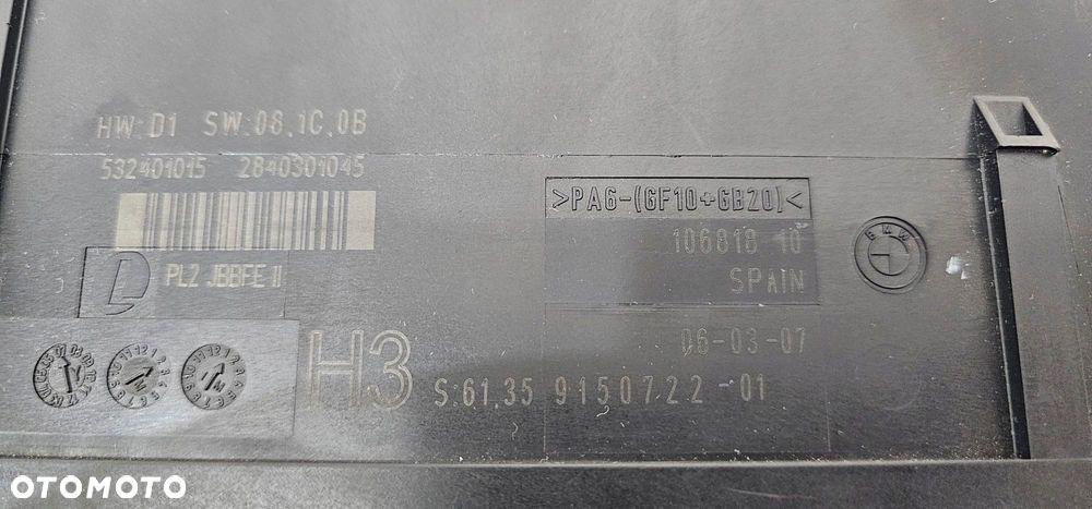 Bmw E87 E90 E91 Moduł Sterownik Komfortu Pl2 Jbbfe Ii H3 9150722 - 7