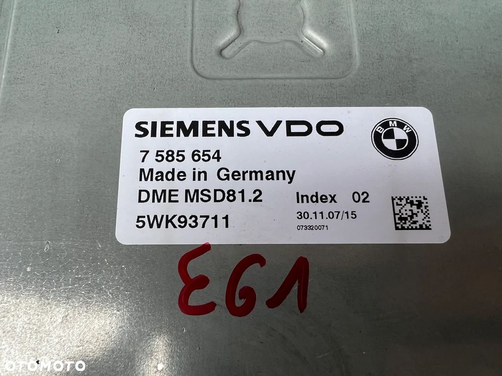 KOMPUTER STEROWNIK SILNIKA ECU BMW E60 E61 7585654 5WK93711 - 3