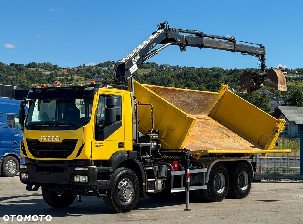 Iveco Trakker 360 Wywrotka 4,90 m * HIAB 122 B-2 HIDUO + PILOT * Bordmatic * 6x4 - 6