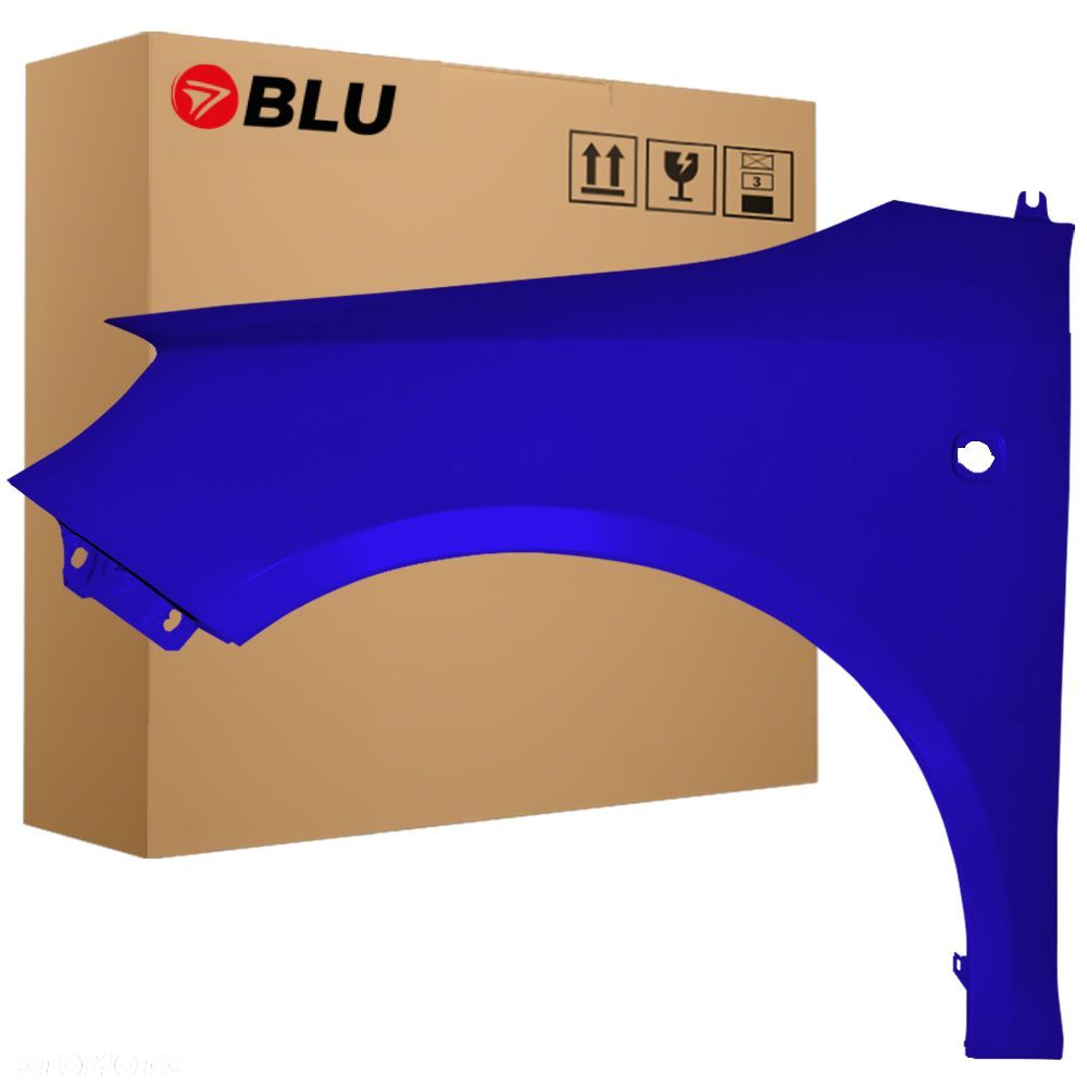 BLU Błotnik SKODA FABIA II 2 5J ROOMSTER LF5Q lewy niebieski 07-15 przód BlauStorm - 1