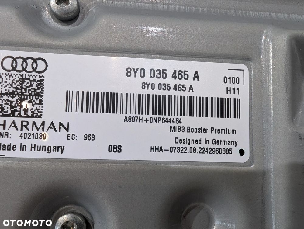 AUDI A3 8Y A4 B9 A5 8W Q4 E-TRON Q5 WZMACNIACZ AUDIO HARMAN 8Y0035465A - 5