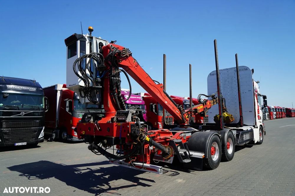 Scania R 730 XT / V8 / 6X4 / PENTRU LEMN / PENTRU COPACI / PENTRU PĂDURE / HDS LOGLIFT F96ST / CABINĂ / ANVELOPE 100% / 2020A - 8