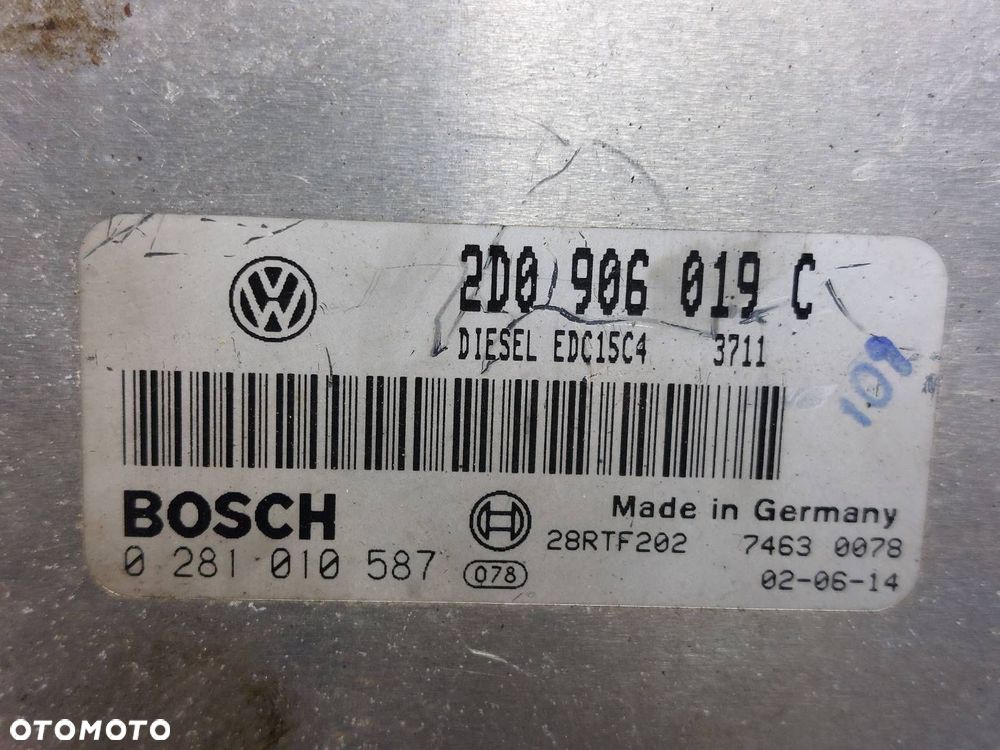 KOMPUTER STEROWNIK SILNIKA VOLKSWAGEN LT 46 2.8 TDI 2D0906019C - 2