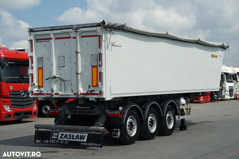 Zaslaw BASCUNĂ ALUMINIU / 43 m³ / AXĂ RIDICABILĂ / AXE SAF - 7