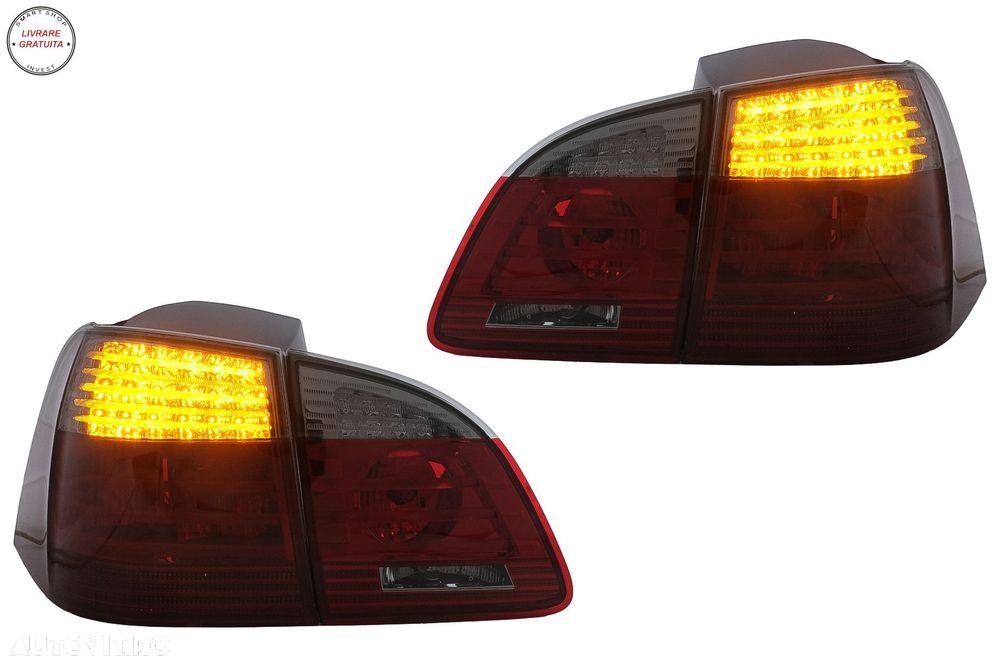 Stopuri LED BMW Seria 5 E61 Touring (2004-03.2007) Rosu Fumuriu- livrare gratuita - 5