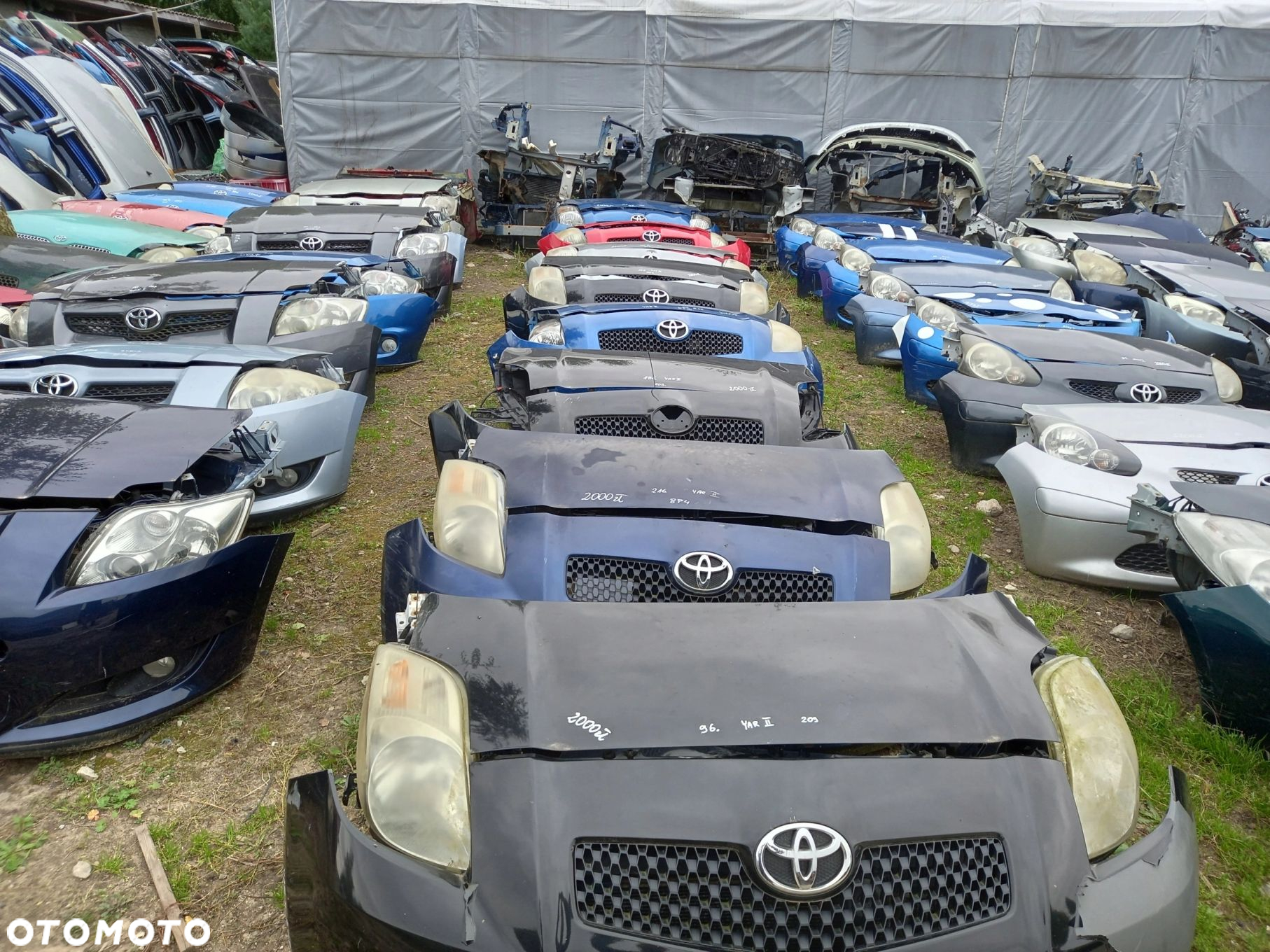 Toyota Yaris II LIFT Kompletny przód zderzak maska - 8