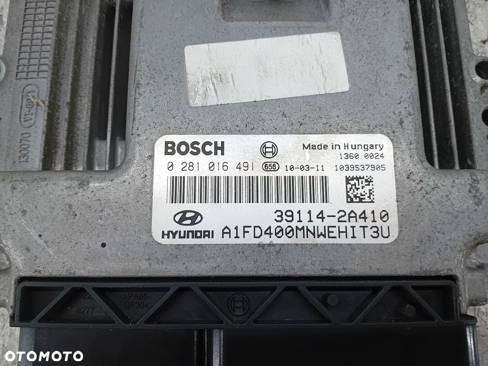 KOMPUTER, STEROWNIK HYUNDAI I30 I 39114-2A410 0281016491 1.6 CRDI - 7