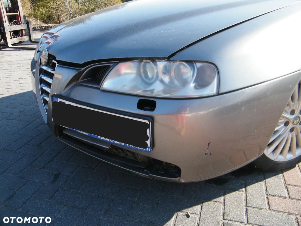 KOMPLETNY PRZÓD Alfa Romeo 166 FL lift polift 2005 pas przedni maska zderzak spryskiwacze reflektorów lampa XENON soczewka prawa lewa przetwornica wzmocnienie czołowe chłodnica kolor 739 Grigio Spoleto KOMPLET - 4