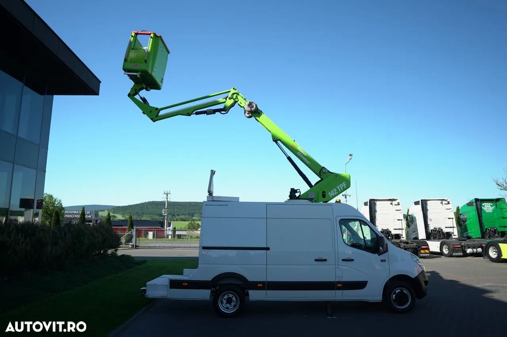 Renault MASTER / AERIAL / Platformă de lucru aeriană Elevateur 142 TPF - 14 m / MAX 265 kg / TABLĂ / - 4