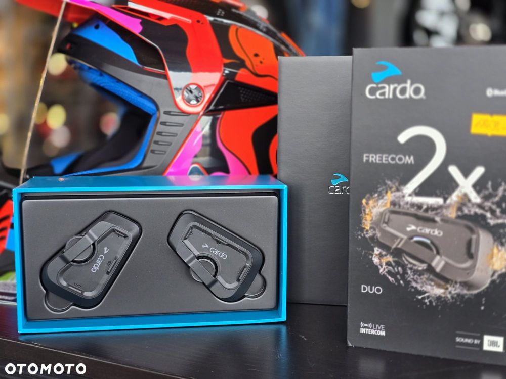 Interkom motocyklowy zestaw na 2 kaski cardo freecom duo montaż gratis - 1