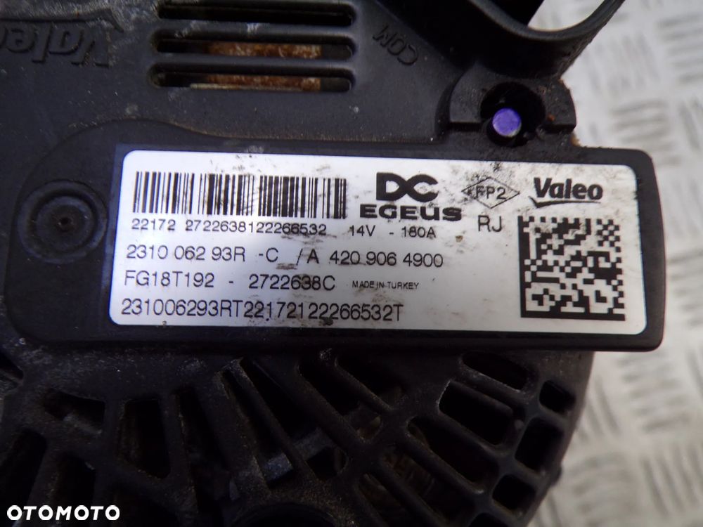ALTERNATOR RENAULT KANGOO IV DACIA 1.5 BLUE DCI 231006293R - 4