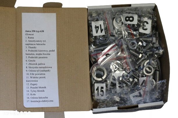 śrub śruby śruba na ramę motocykl nierdzewne nierdzewka jawa 350 typ 638 - 1