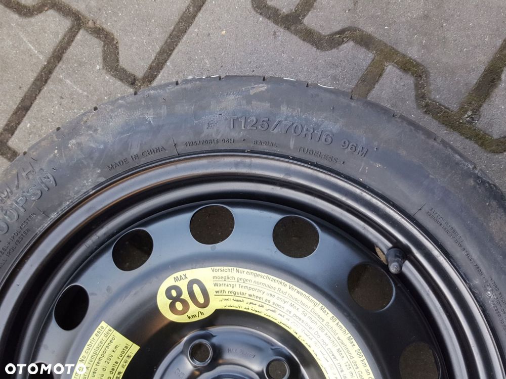 AUDI A3 8P SEAT LEON II ALTEA KOŁO DOJAZDOWE 16 5X112 LEWAREK - 5