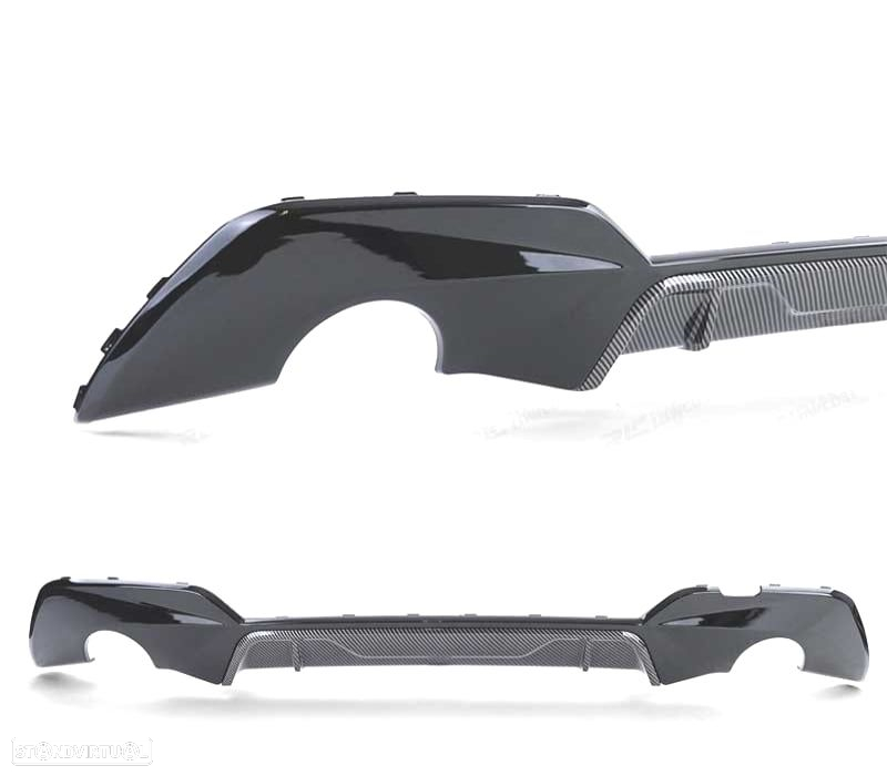 DIFUSOR BMW G20 G21 18- LOOK M PERFORMANCE PRETO BRILHANTE + CARBON - 2