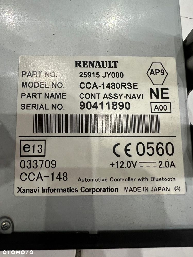 TUNER RADIA CZYTNIK NAWIAGACJI BLUETOOTH RENAULT KOLEOS I HY 25915-JY000 - 4