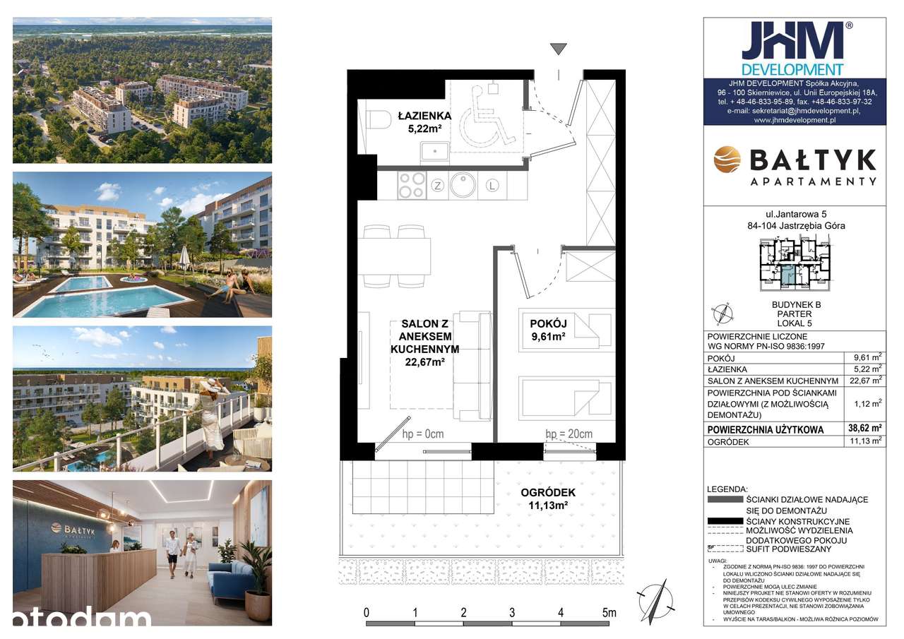 2-pokojowy apartament inwestycyjny 38m2 + ogródek - Pełny obrazek: 2/16