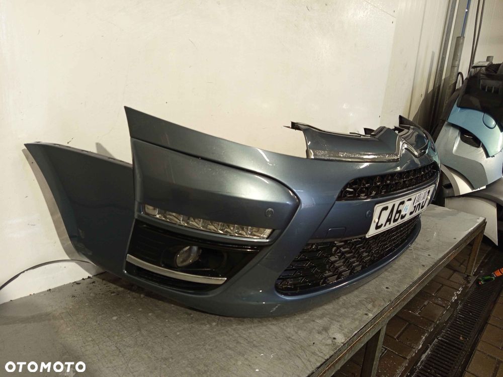 + ZDERZAK PRZÓD PRZEDNI DO CITROEN C4 PICASSO LIFT FL EZWD SZARY LED DRL PDC CZUJNIKI HALOGENY - 3