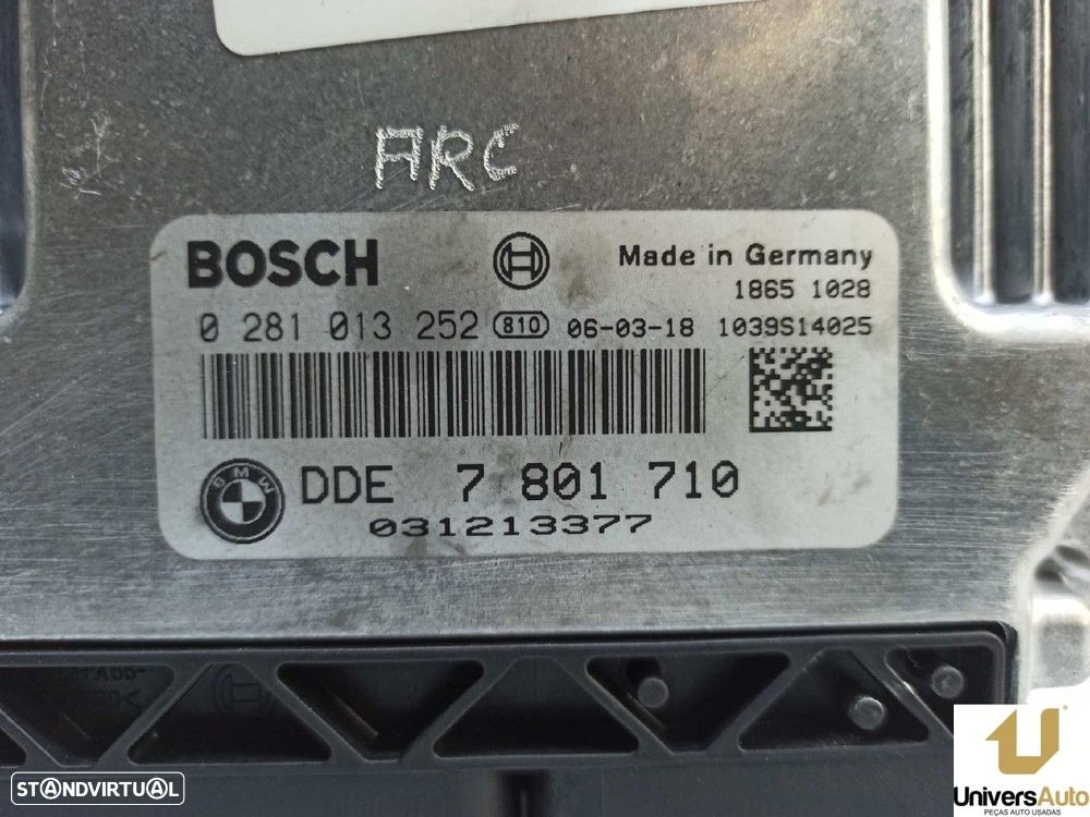 CENTRALINA DO MOTOR UCE BMW SERIE 1 BERLINA (E81/E87) 118D - 4