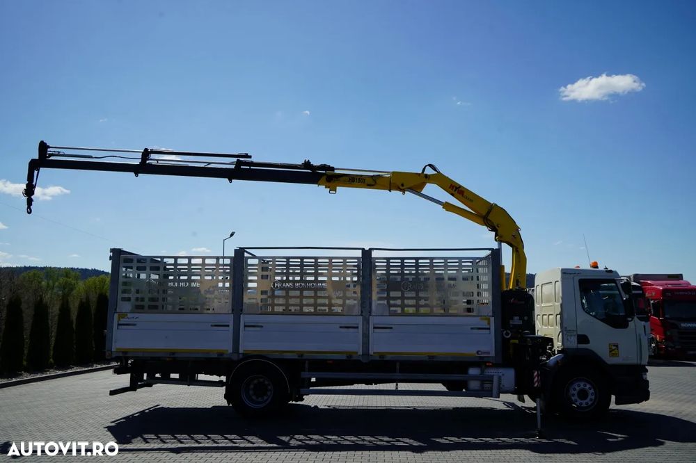 DAF LF 250 / 4X2 / LIVRARE - 7.30 + HDS HYVA HB 150XE3 / RADIOCOMANDĂ / ROTATOARE / MAX. CAPACITATE DE RIDICARE: 5200 KG / FURCĂ PENTRU PALEȚI / EURO 6 - 6