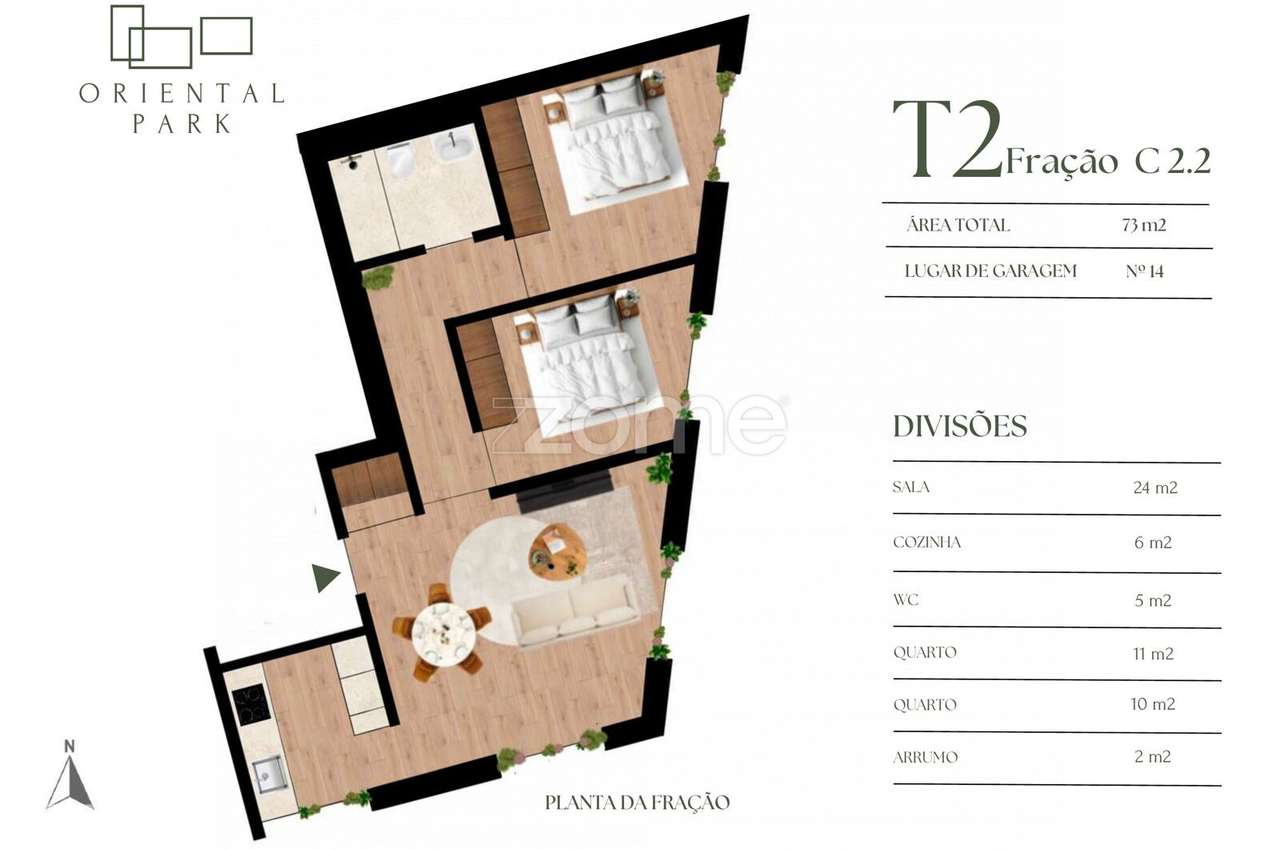 Apartamento T2 C22 Oriental Park - Grande imagem: 3/28