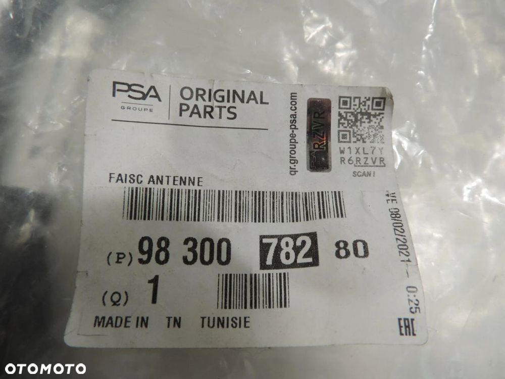 instalacja wiązka anteny dachowej 9830078280 OPEL Zafira Life NOWA ORYGINAŁ - 5