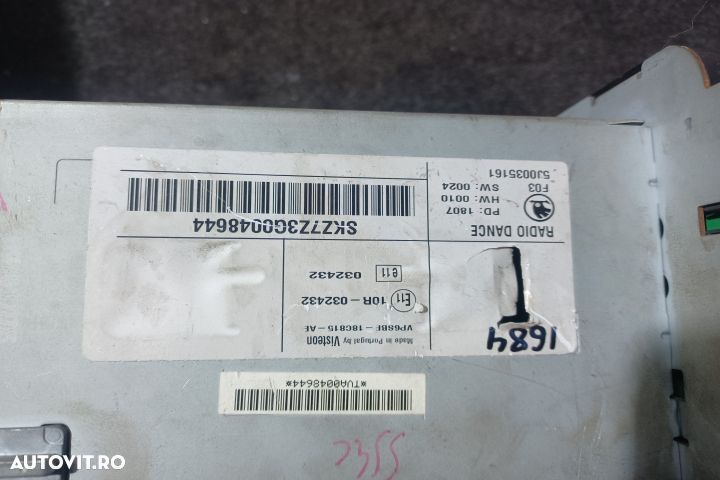 Radio cd 5J0035161 Skoda Fabia 5J [2007 - 2010] Hatchback 1.4 TDI MT - 4