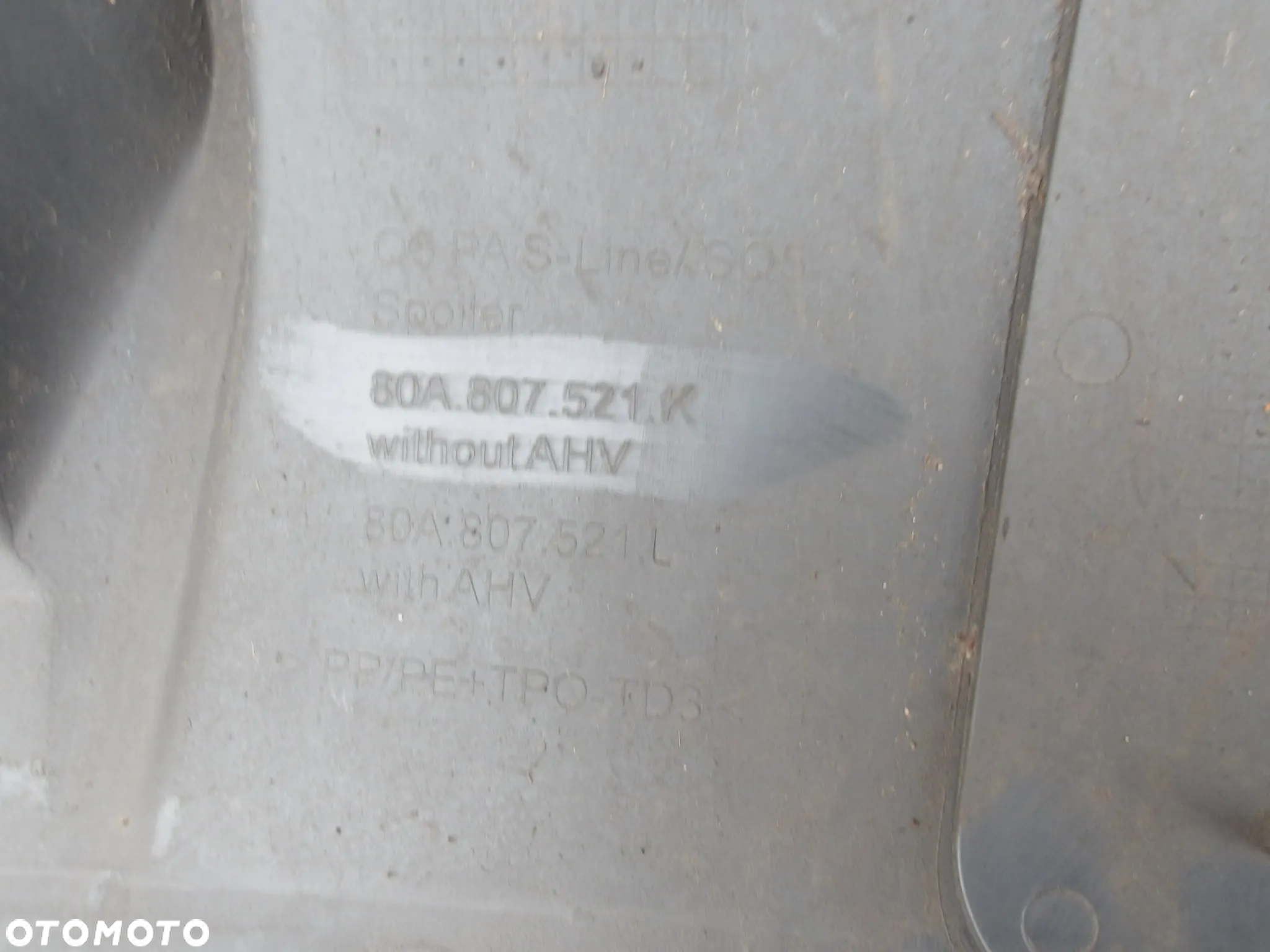 DOKLADKA ZDERZAKA TYL AUDI Q5 80A S LINE 80A807521K - 14