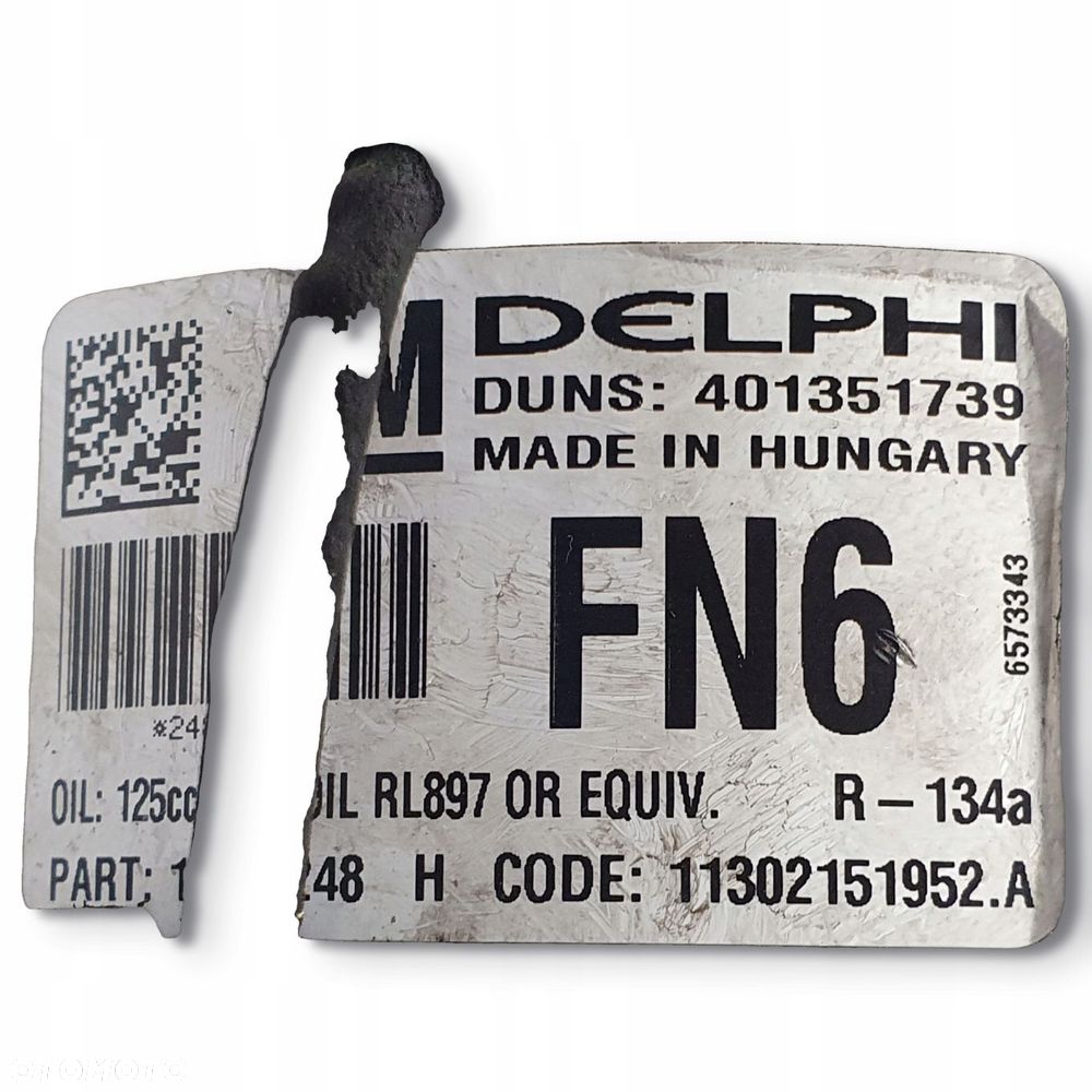 SPRĘŻARKA KLIMATYZACJI Opel Astra J Meriva B 1.7 CDTI 13412248 FN6 - 2
