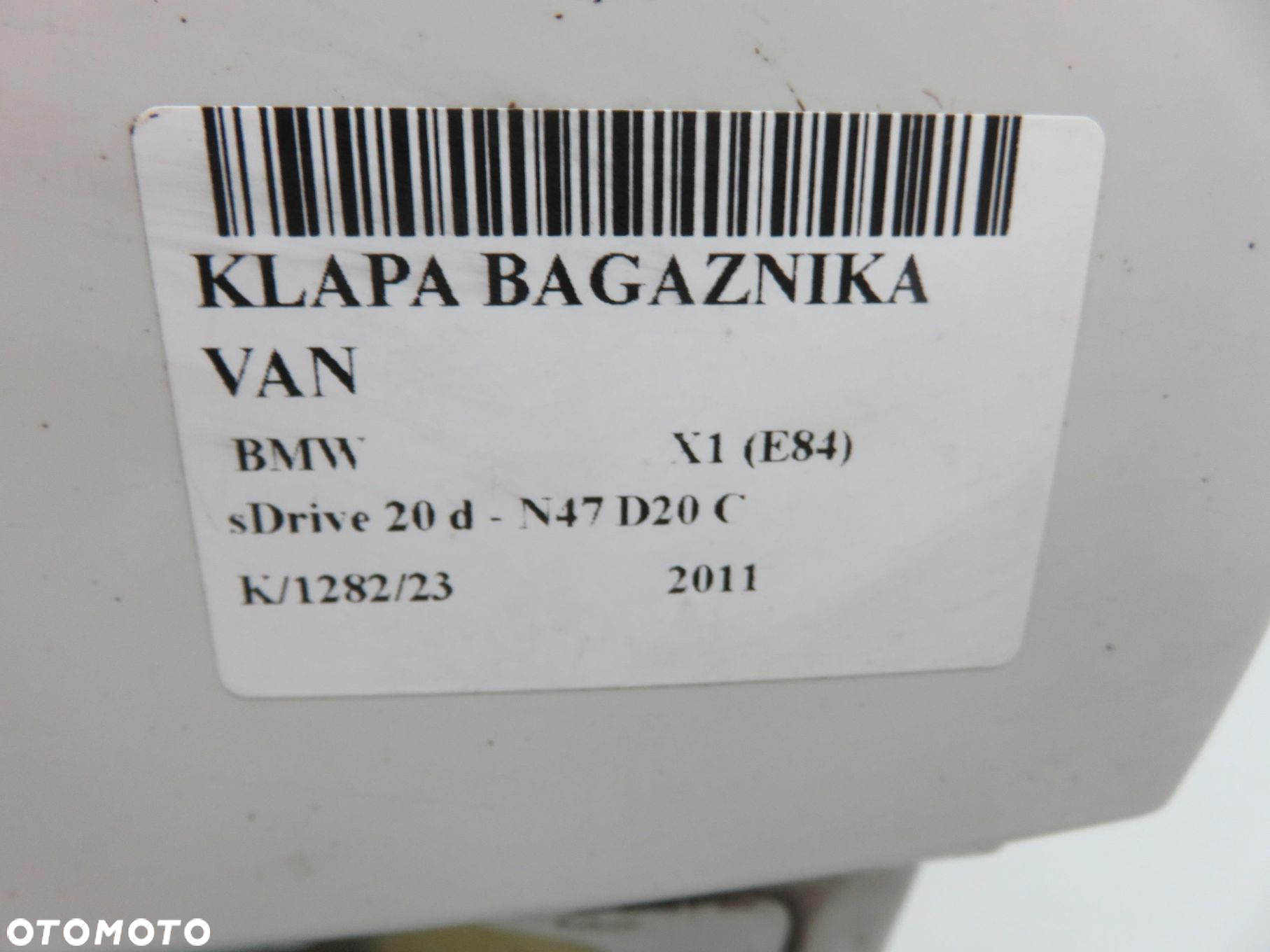KLAPA BAGAŻNIKA BMW X1 (E84) ALPINWEISS 300/ - 7