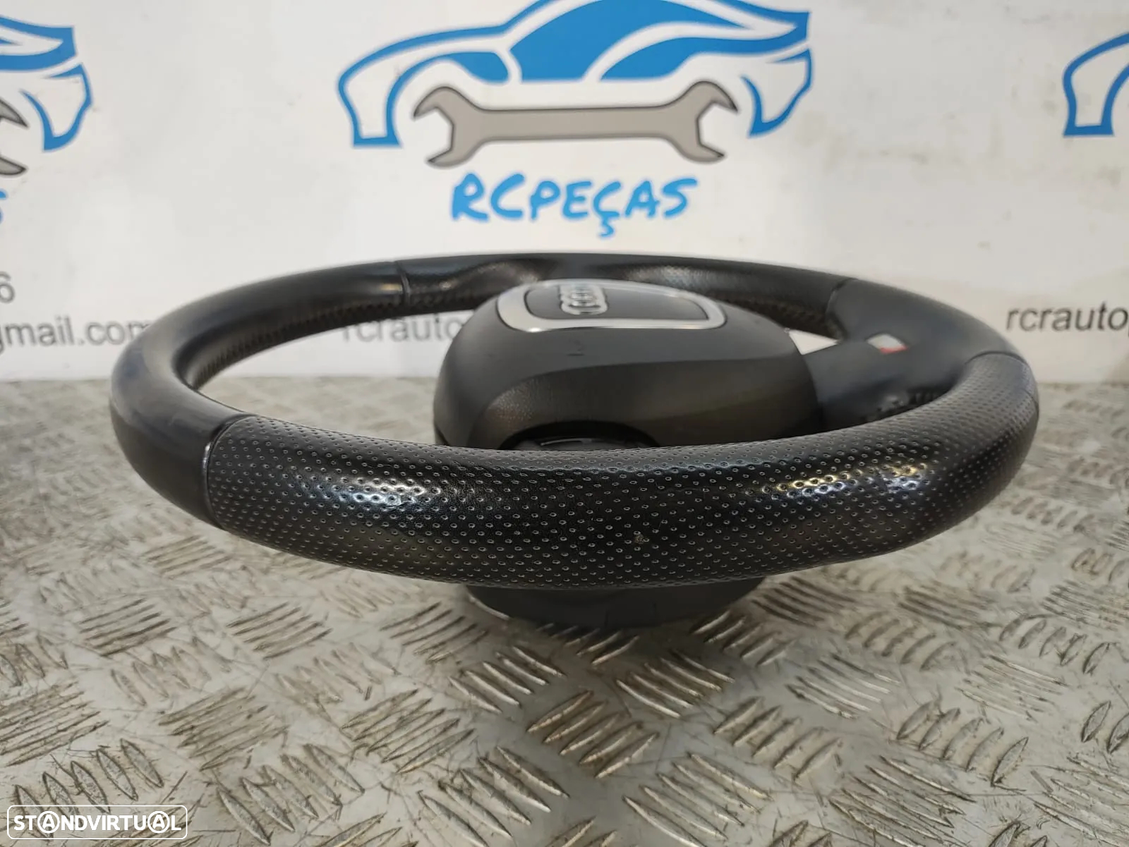 VOLANTE GUIADOR COMPLETO ORIGINAL AUDI A3 8P 8P1 A3 8PA SPORTBACK A4 B7 SLINE PELE PERFURADA AIRBAG COMANDOS MULTIFUNÇÕES - 10