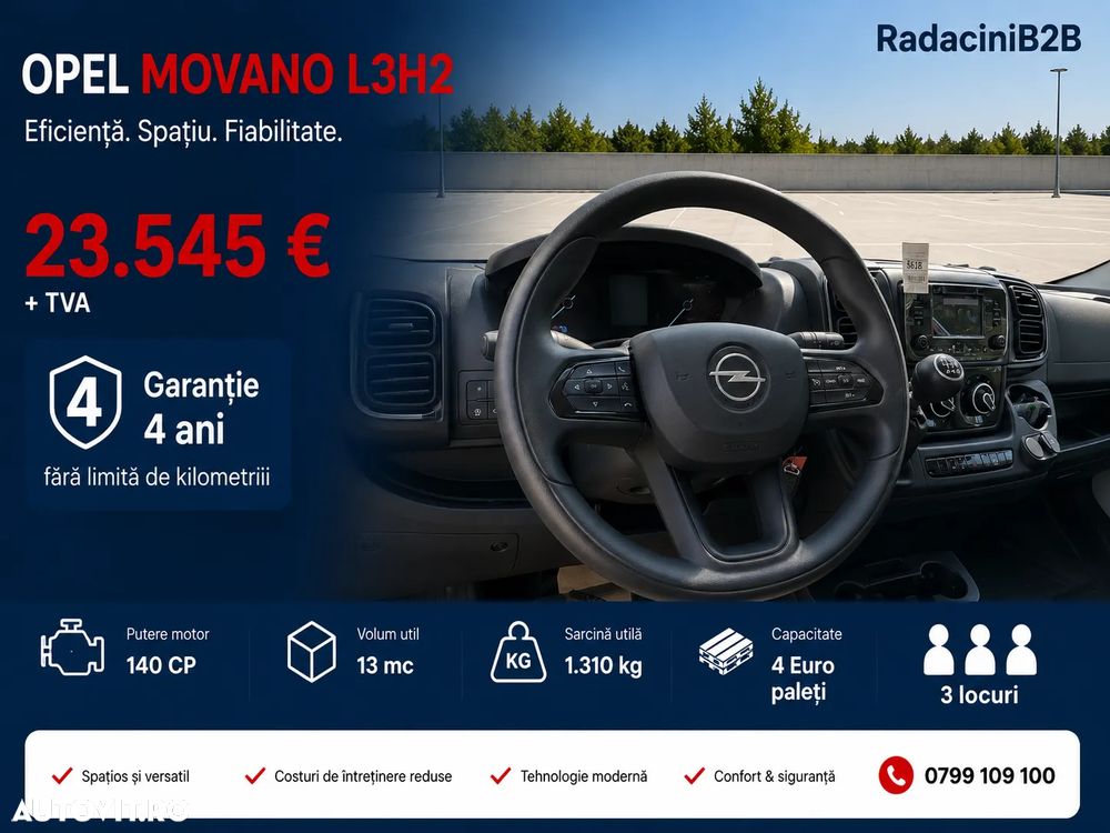 Opel Movano L2H3 VAN volum - 13 mc - 1.310 kg sarcina utila - 6