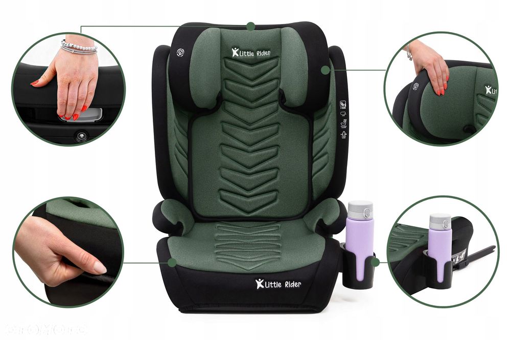 fotelik samochodowy 2w1 podstawka 15-36kg duży r129 +organizer isofix - 13