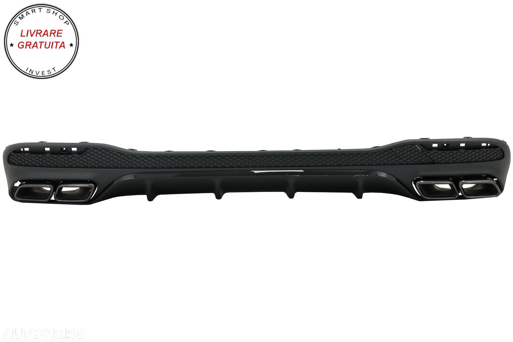 Difuzor Bara Spate cu Ornamente Evacuare Mercedes GLE W166 SUV Sport Line (2015-20- livrare gratuita - 1